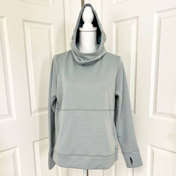 Sweaty Betty Galvanise Running Hoodie Wool-blend Mirage Green Small - Picture 3 of 10
